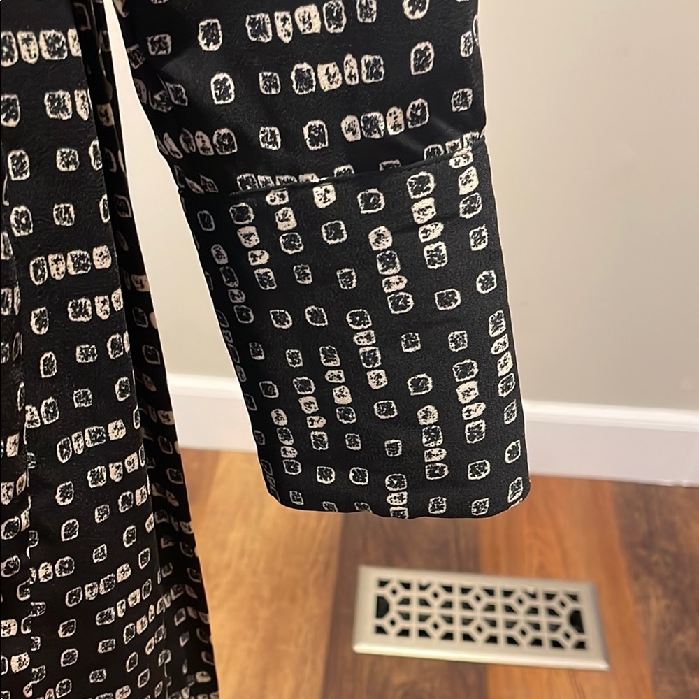 Black and cream print Women's shirt Dress - Picture 3 of 8